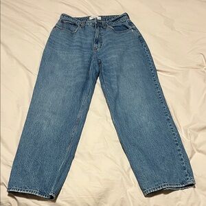 Abercrombie & Fitch Curve Love Light Blue High-Rise Loose Jeans